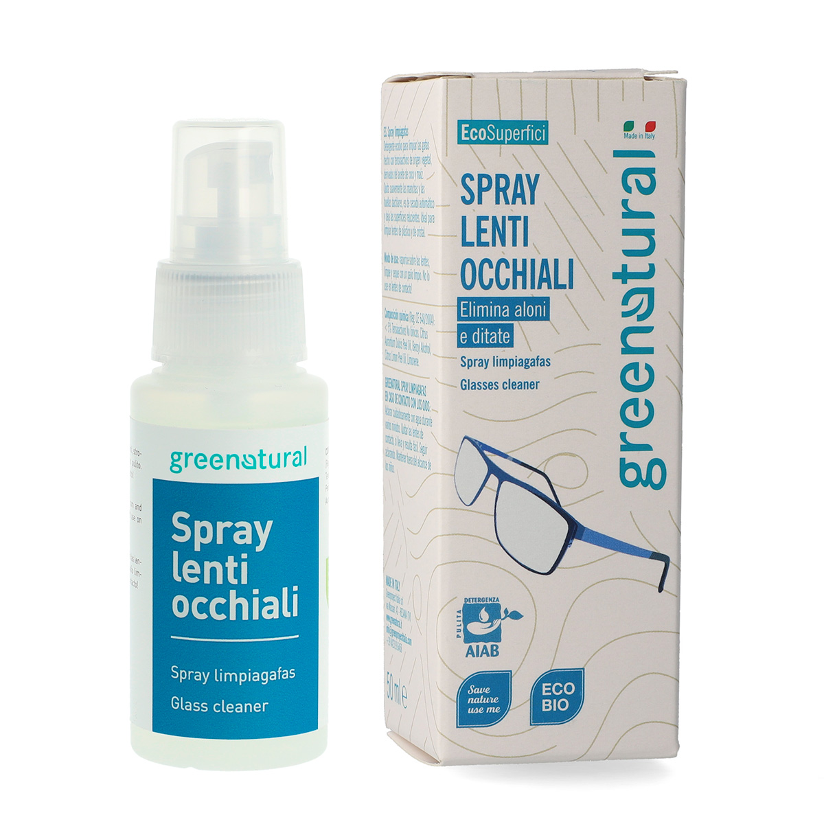 Detergente Spray per Pulizia Occhiali - Greenatural
