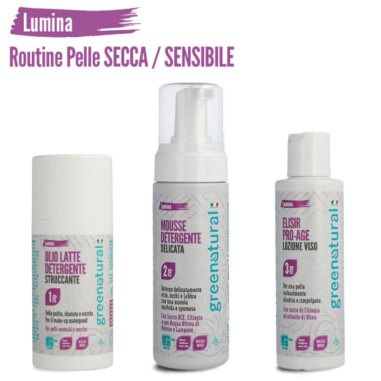 Foto routine pelle secca e sensibile Lumina