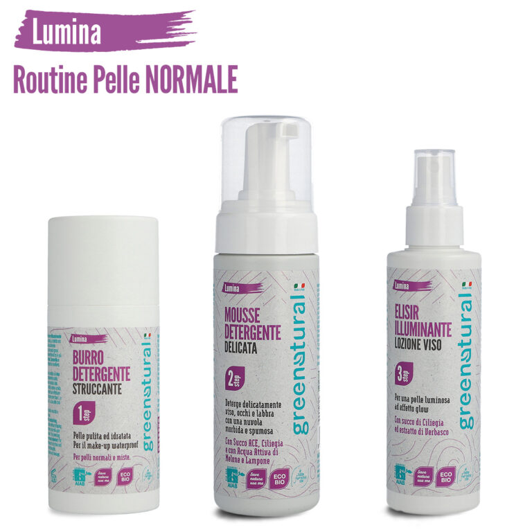 Routine detersione viso pelle normale Lumina