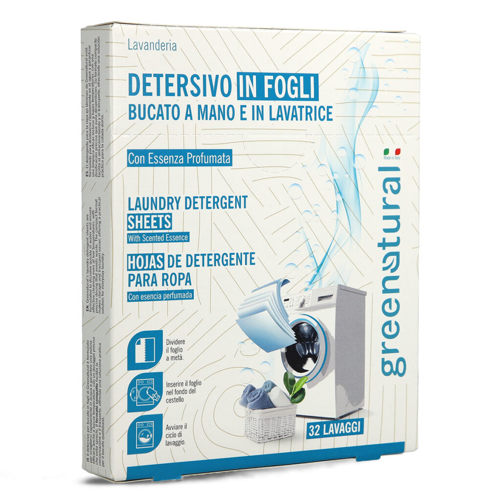 Detersivo in fogli Profumato
A mano e in lavatrice