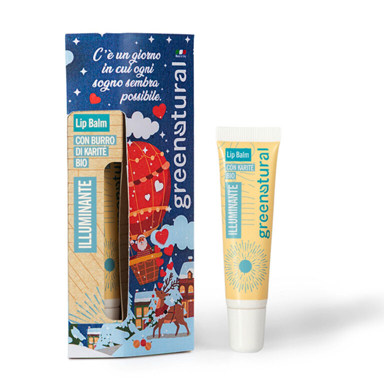Lip Balm illuminante su incarto natalizio